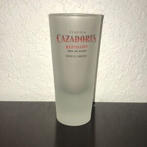 Tequila Cazadores Reposado 100% De Agave Evite El Exceso Big Shot Glass frosted